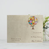 Märchenhaftes Hochzeitsprogramm für Blume (Stehend Vorderseite)