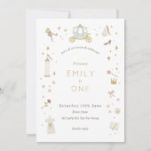 Märchenhaftes Party Mädchen Einladung (Vorderseite)