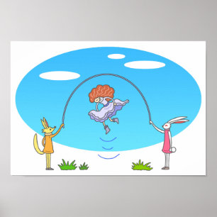 Märchenhaftes Springseil. Poster