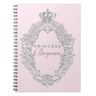Märchenhaftes Vintage-Rosa-Prinzessinnen-Notizbuch Notizblock
