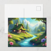 Märchenhaus am Fluss Postkarte (Vorne/Hinten)