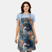 Märchenhirnblaue Farbtöne für Monogram Schürze (Getragen)