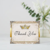 Märchenhochzeit Danke Postkarte (Stehend Vorderseite)