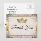 Märchenhochzeit Danke Postkarte (Vorne/Hinten)