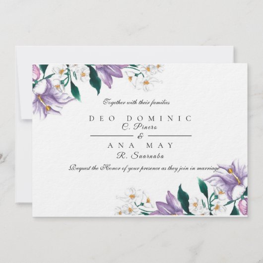 Märchenhochzeit Einladung (Rückseite)