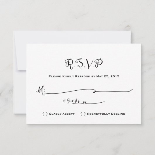 Märchenhochzeit RSVP - einmal in der Zeit - weiß Karte (Vorderseite)