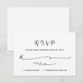 Märchenhochzeit RSVP - einmal in der Zeit - weiß Karte (Vorne/Hinten)