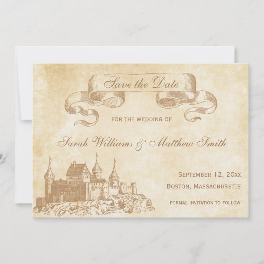 Märchenhochzeit - Termin vormerken Save The Date (Vorderseite)
