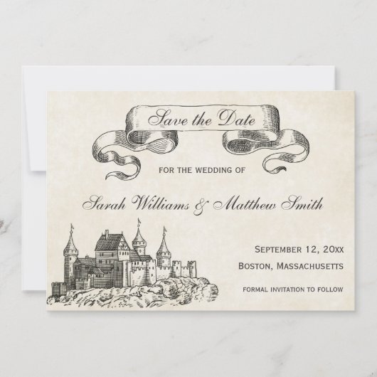 Märchenhochzeit - Termin vormerken Save The Date (Vorderseite)