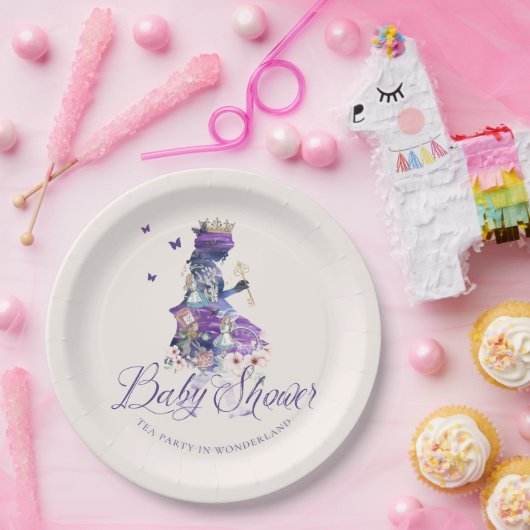 Märchenhof Babydusche Party im Wunderland Pappteller (Party)