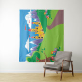 Märchenhof Burg oder Theater Wandteppich (Beispiel)