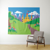 Märchenhof Burg oder Theater Wandteppich (Beispiel (Horizontal))