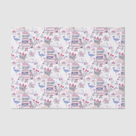 Märchenhof Pop Burgen von Bellinzona Seidenpapier