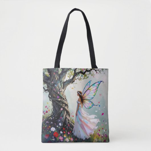 Märcheninspirierte Fee und fantastischer Baum Tasche (Vorderseite)
