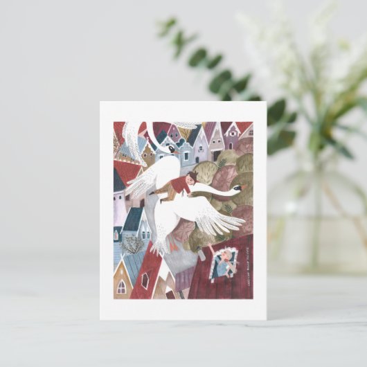 Märchenjunge Feiertagspostkarte (Stehend Vorderseite)