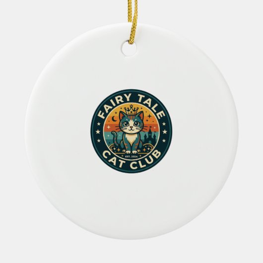Märchenkatze Süße Kitty Design - Märchenkatze Keramik Ornament (Vorne)