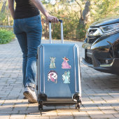 Märchenkunst mit Blume und Mond von Renee Lavoie Aufkleber (Koffer Insitu)