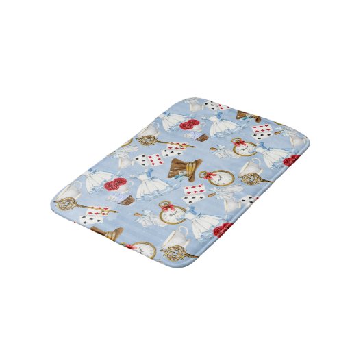 Märchenland-Alice-Muster Badematte (Schrägansicht)