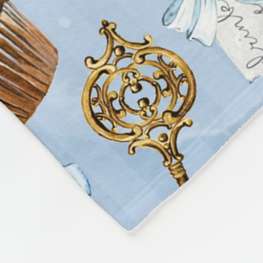 Märchenland-Alice-Muster Fleecedecke (Ecke)