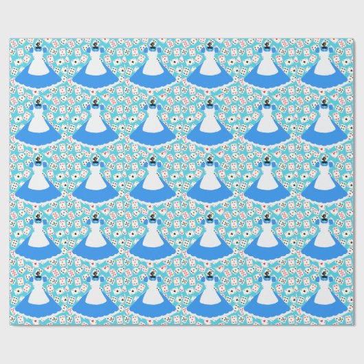 Märchenland-Alice-Muster Geschenkpapier (Flach)