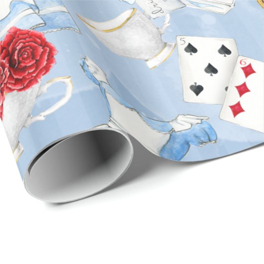 Märchenland-Alice-Muster Geschenkpapier (Rolleneckpunkt)