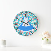 Märchenland-Alice-Muster Große Wanduhr (Zuhause)