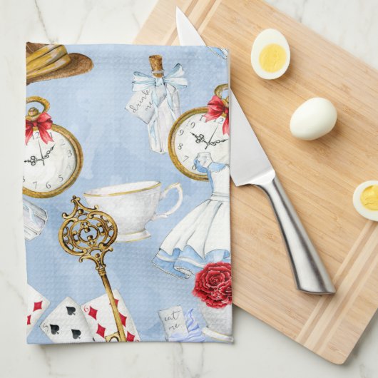 Märchenland-Alice-Muster Handtuch (Viertel Falte)