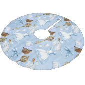 Märchenland-Alice-Muster Polyester Weihnachtsbaumdecke (Schrägansicht)