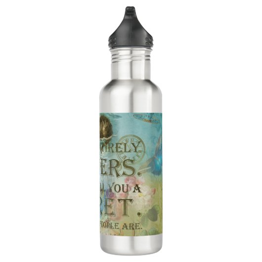 Märchenland - bonkers Zitat - Alice im Wunderland Edelstahlflasche (Rechts)