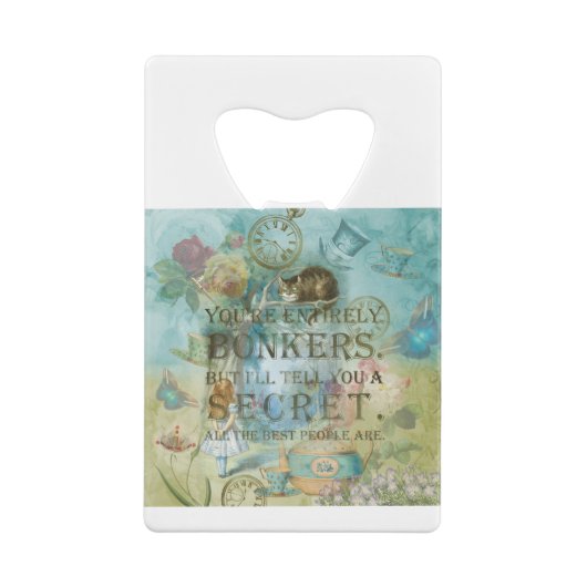 Märchenland - bonkers Zitat - Alice im Wunderland Geldbeutel Flaschenöffner (Rückseite)