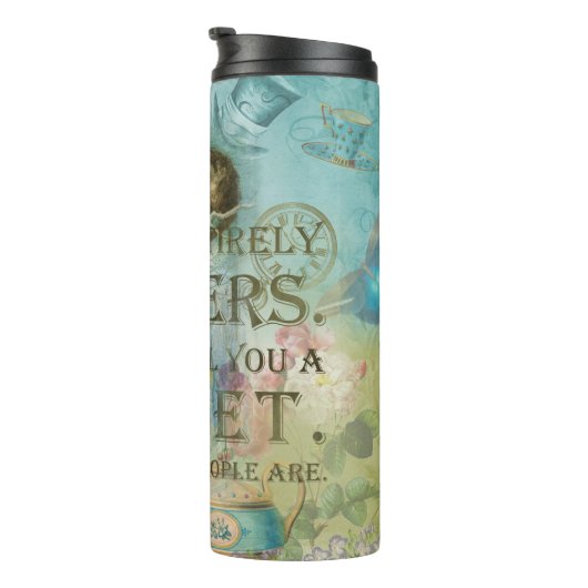 Märchenland - bonkers Zitat - Alice im Wunderland Thermosbecher (Nach rechts gedreht)