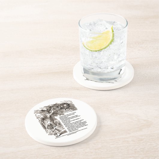 Märchenland das Weise soll ich von hier gehen Sandstein Untersetzer (Seite)