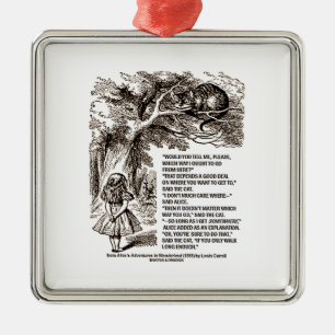 Märchenland das Weise soll ich von hier gehen Silbernes Ornament