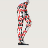 Märchenland-Diamant-Spaten-Herz und Verein-Druck Leggings (Rechts)
