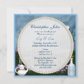 Märchenland-Flamingo-Schlückchen u. sehen Einladung (Rückseite)