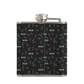 Märchenland-geometrisches Nachtmuster Flachmann (Rückseite)