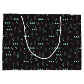 Märchenland-geometrisches Nachtmuster Große Geschenktüte (Rückseite)