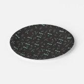 Märchenland-geometrisches Nachtmuster Pappteller (Schrägansicht)