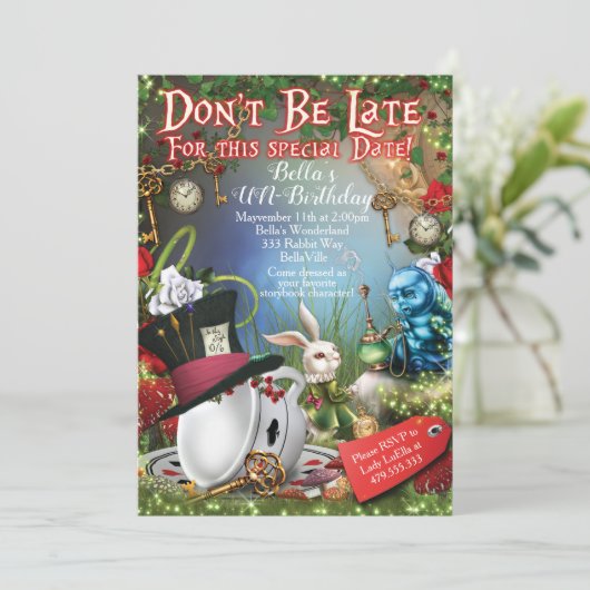 Märchenland-Party Einladung (Stehend Vorderseite)