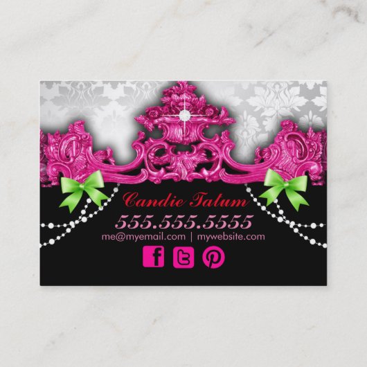 Märchenland-Weiß-Damast Apples der Süßigkeits-311 Visitenkarte (Rückseite)