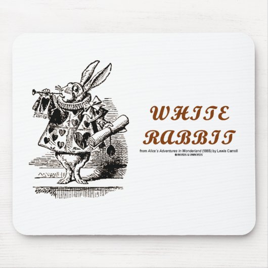 Märchenland-Weiß-Kaninchen Mousepad (Vorne)