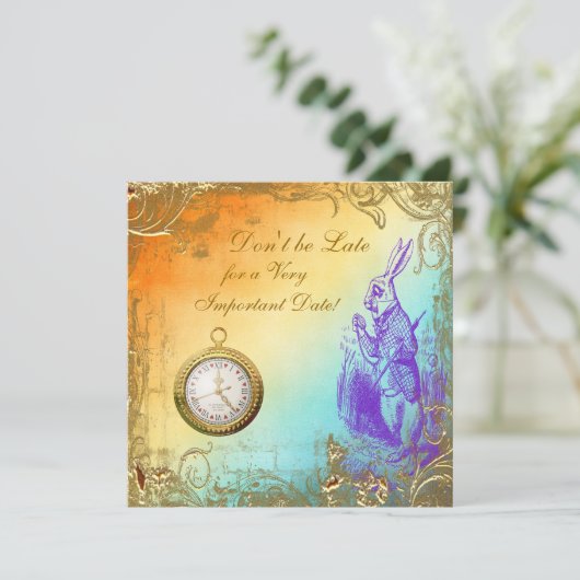 Märchenland-weißes Einladung (Stehend Vorderseite)