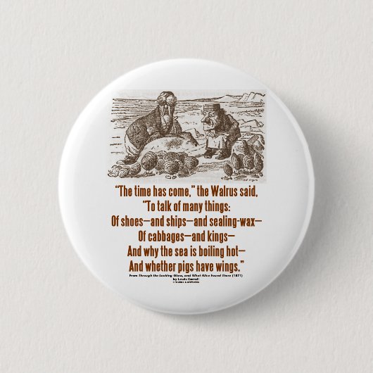 Märchenland-Zeit ist durch Spiegel gekommen Button (Vorderseite)