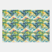 Märchenlandschaft Grün Orange Geschenkpapier Set (Vorderseite 3)