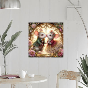 Märchenmaus Blumenmaus Romantischer Individuelle N Poster