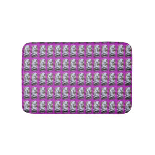 Märchenmuster auf Lavendel Badematte