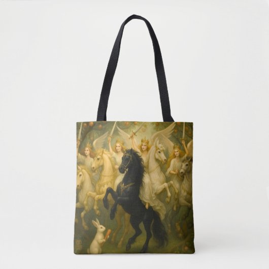 Märchenpferde und ätherische SchutzengelTote Tasche (Vorderseite)
