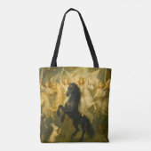 Märchenpferde und ätherische SchutzengelTote Tasche (Rückseite)