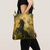 Märchenpferde und ätherische SchutzengelTote Tasche (Von Nahem)