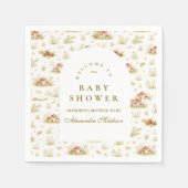 Märchenpilz-Wald-Baby-Party Serviette (Vorderseite)